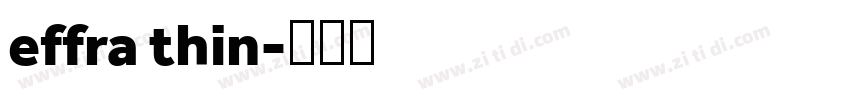 effra thin字体转换